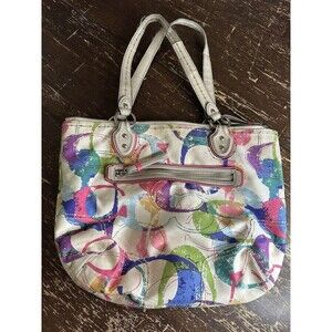 Coach Multi-Color Canvas Handbag ‎ M1271-23372